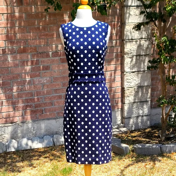 slim fit dress slacks 1950s Polka Dot Fit and Flare Dress XS main image 0
